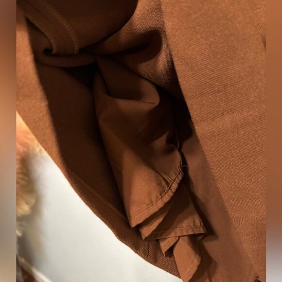 Love, Bonito Brown V Neck Layering Shift Dress w/ Patch Pockets 4 - Picture 5 of 5